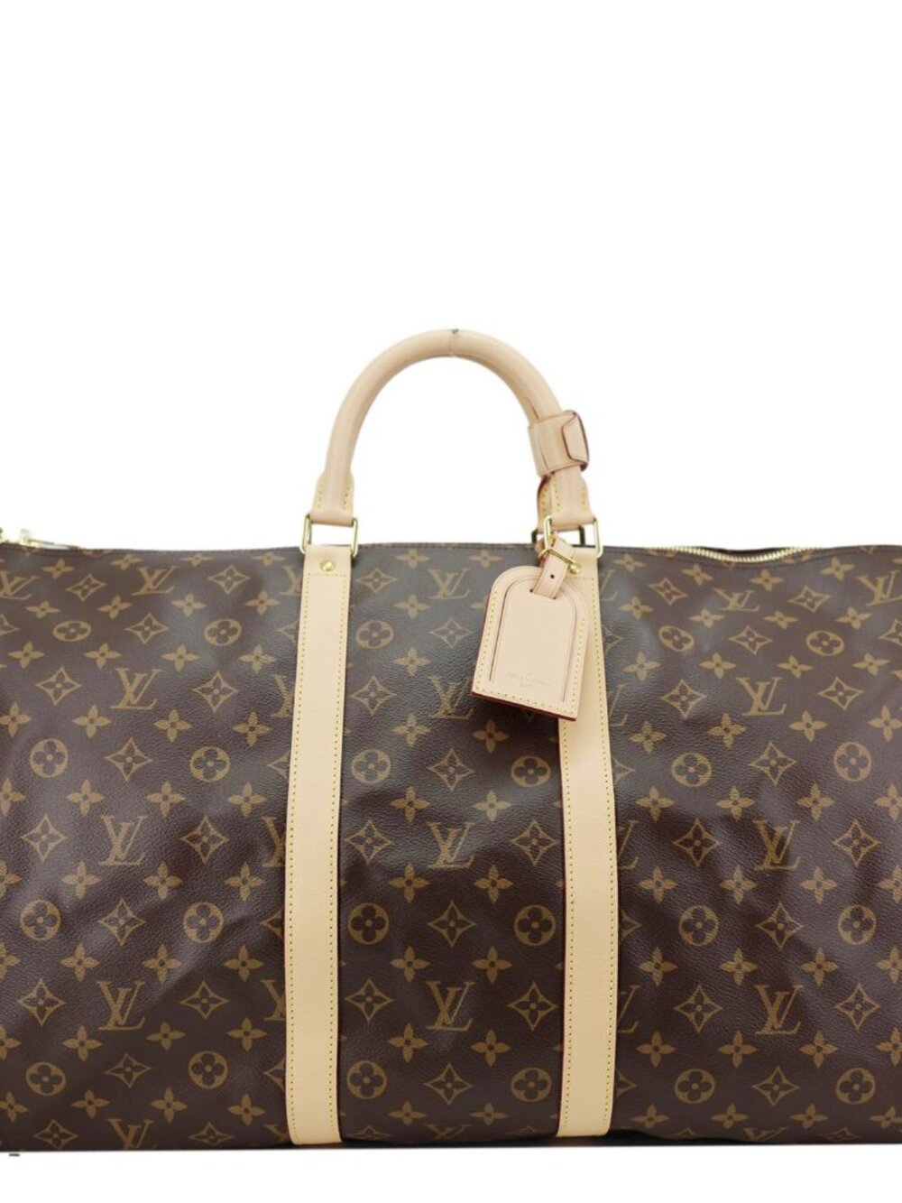 Louis Vuitton Keepall 55 Monogram Canvas Travel Bag Brown